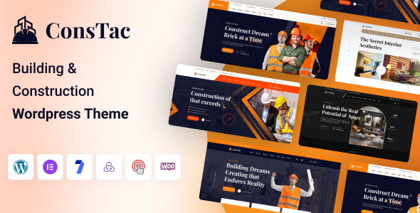 ConsTac - Construction & Building WordPress Theme Multipurpose - Business Corporate