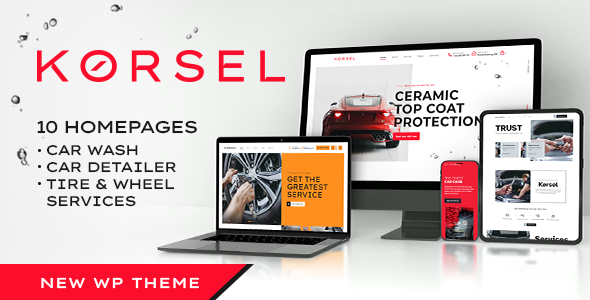 Kørsel - Car Repair & Auto Wash WordPress Theme - Business Corporate
