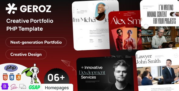 Geroz – Creative Personal Portfolio PHP Template - Portfolio Creative