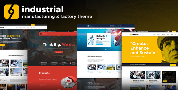 Industrial - Manufacturing Factory WordPress Theme - Business Corporate