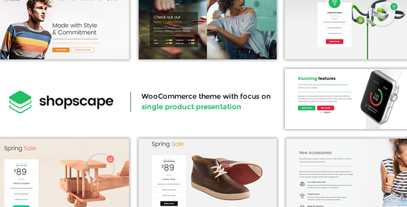 Shopscape - Single Product Presentation WordPress Theme - WooCommerce eCommerce