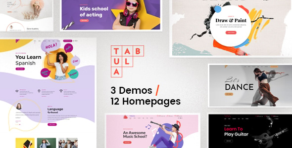 Tabula - Art, Music & Language School WordPress Theme - Education WordPress