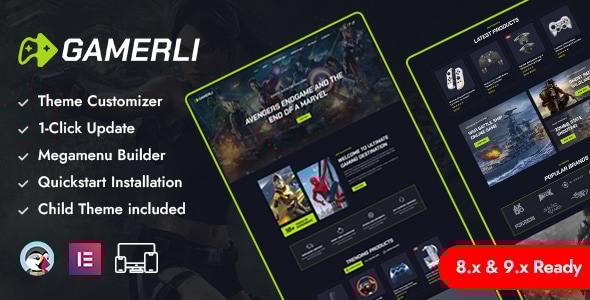 Gamerli - Gaming Gear & Computer Store Prestashop Responsive Theme - Technology PrestaShop