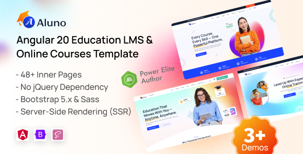 Aluno – Angular Education LMS & Online Courses Template - Business Corporate