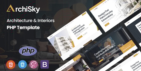 Archisky - Architecture & Interiors PHP Template - Business Corporate