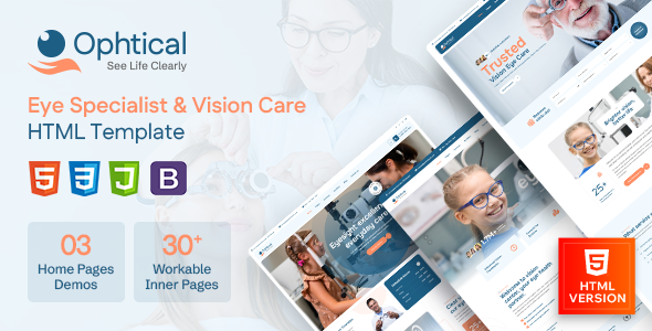 Ophtical - Eye Specialist & Vision Care HTML Template - Health & Beauty Retail