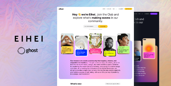 Eihei - Multipurpose Ghost Blog Theme - Ghost Themes Blogging