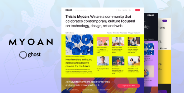 Myoan - Magazine Ghost Blog Theme - Ghost Themes Blogging