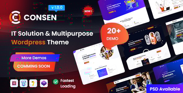 Consen - Business Consulting & IT Solutions WordPress Theme - Technology WordPress