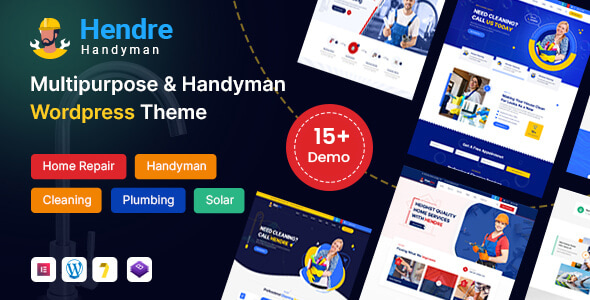 Hendre - Repaire, Plumbing & Handyman Services WordPress Theme - Business Corporate