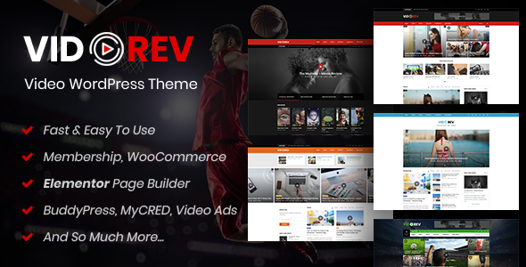 VidoRev - Video WordPress Theme - Blog / Magazine WordPress
