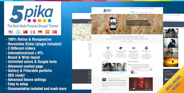 5pika - Drupal Theme - Drupal CMS Themes