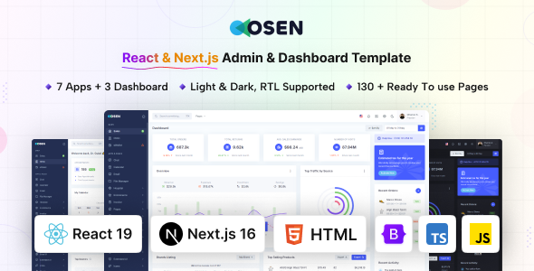 Osen - React & Next.js Admin Dashboard Template (Bootstrap 5) - Admin Templates Site Templates