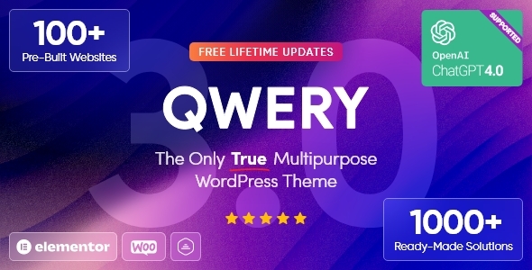 Qwery - Multi-Purpose Business WordPress & WooCommerce Theme + AI Features - Business Corporate