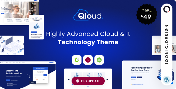 Qloud 3.0 - WHMCS, Cloud Computing & Server WordPress Theme - Hosting Technology