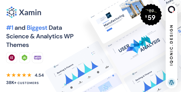 Xamin - Data Science & Analytics SaaS WordPress Theme - Technology WordPress
