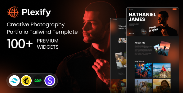 Plexify - Photographer Portfolio Tailwind CSS Template - Photography Creative