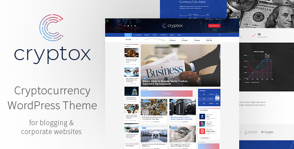 Cryptox - Cryptocurrency WordPress Theme - Corporate WordPress