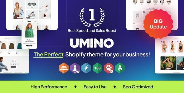 Umino - Multipurpose Shopify Themes OS 2.0 - RTL Support - Fashion Shopify