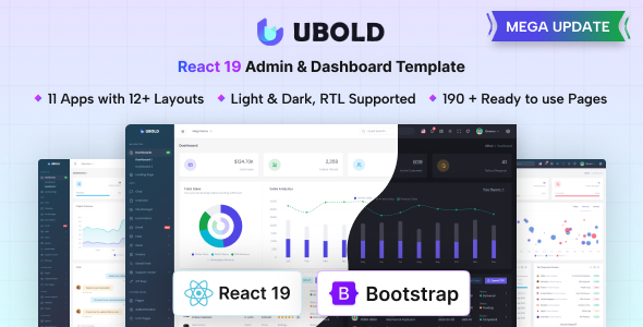 UBold - React Admin & Dashboard Template (React 19) - Admin Templates Site Templates