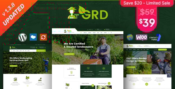 GRD - Gardening and Landscaping WordPress Theme - Business Corporate