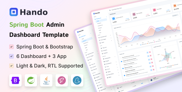 Hando - Spring Boot Admin & Dashboard Template - Admin Templates Site Templates