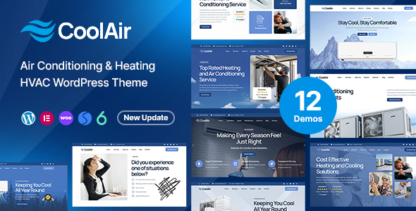 Coolair - Air Conditioning & Heating HVAC WordPress Theme - Business Corporate