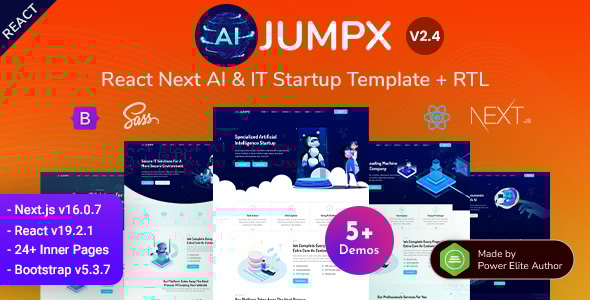 Jumpx - React Next.js 16 AI & IT Startup Website Template - Business Corporate