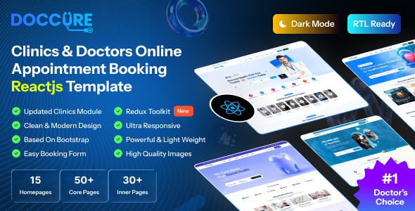 Doccure - Medical & Doctor Appointment React Template with Bootstrap - Health & Beauty Retail