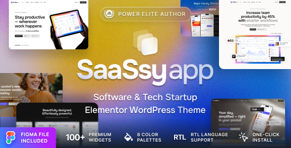 SaaSsy App - Software, SaaS & Tech Startup WordPress Theme - Technology WordPress
