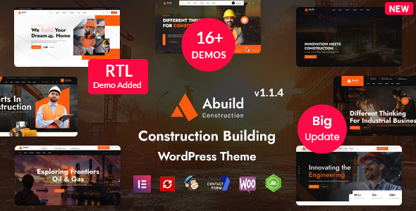 Abuild - Construction WordPress Theme - Business Corporate