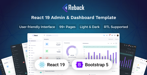 Reback - React 19 Admin & Dashboard Template - Admin Templates Site Templates