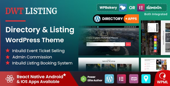 DWT - Directory & Listing WordPress Theme - Directory & Listings Corporate