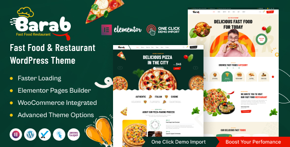 Barab - Fast Food & Restaurant WordPress Theme - Food Retail