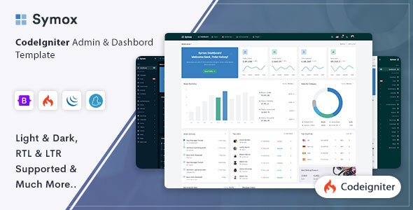 Symox - CodeIgniter Admin & Dashboard Template - Admin Templates Site Templates