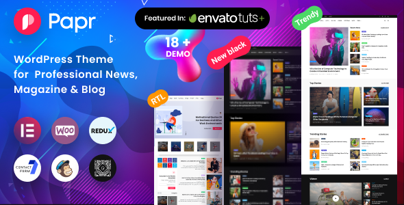 Papr - Newspaper News WordPress - Blog / Magazine WordPress