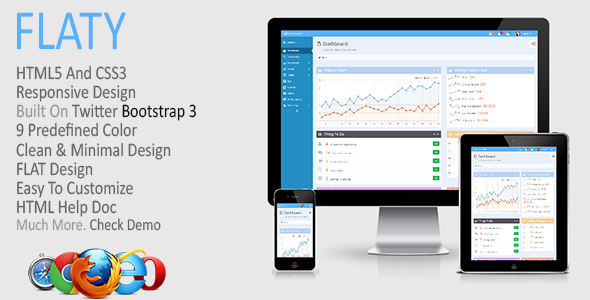 FLATY - Responsive Admin Template - Admin Templates Site Templates
