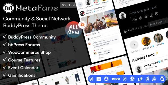 MetaFans - Community & Social Network BuddyPress Theme - BuddyPress WordPress