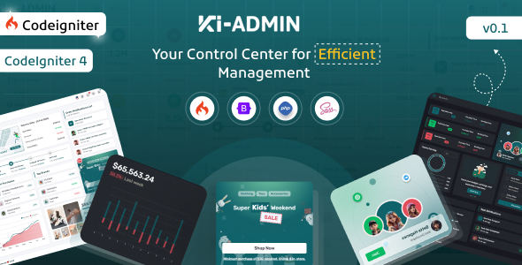 Ki-admin Codeigniter 4 Admin Dashboard Template - Admin Templates Site Templates