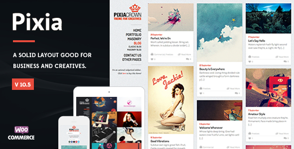 Pixia - Showcase WordPress Theme - Creative WordPress