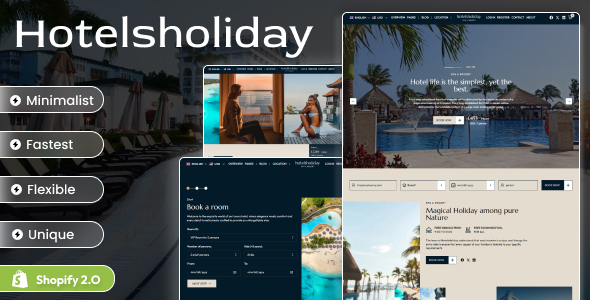 Hotels Holiday - Shopify 2.0 Luxury Hotel Theme - Entertainment Shopify