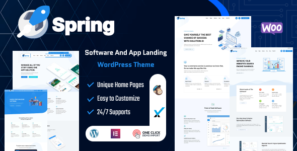 Spring – Software and App Landing WordPress Theme - Software Technology