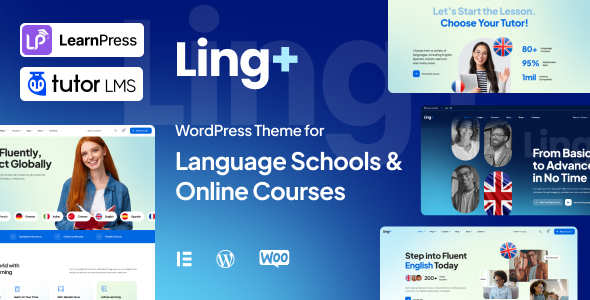 LingPlus - Language School & Online Courses WordPress Theme - Education WordPress
