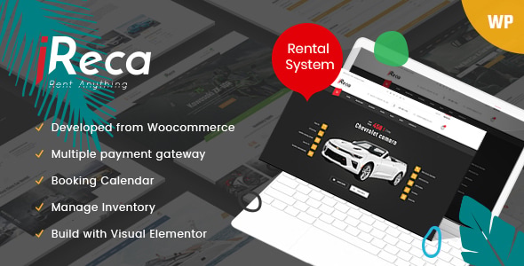 Ireca - Car Rental Boat, Bike, Vehicle, Calendar WordPress Theme - Business Corporate