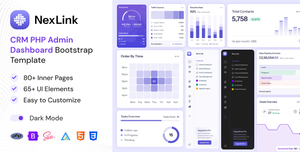 NexLink | CRM PHP Admin Dashboard Bootstrap Template - Admin Templates Site Templates