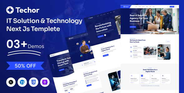 Techor- IT Solution & Technology NextJs Template - Technology Site Templates
