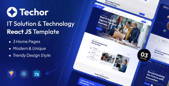 Techor- IT Solution & Technology React JS Template - Technology Site Templates