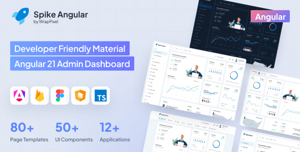 Spike - Angular 21 Admin Dashboard Template - Admin Templates Site Templates