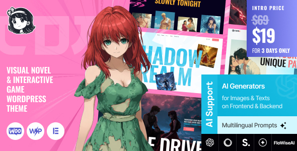 ComX - Visual Novel & Interactive Game WordPress Theme - Entertainment WordPress