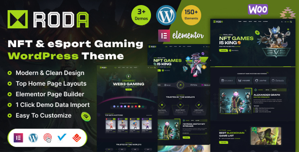 Roda - eSports & Gaming NFT WordPress Theme - Technology WordPress